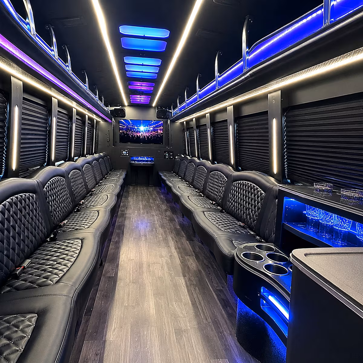 winston salem party bus rental interior